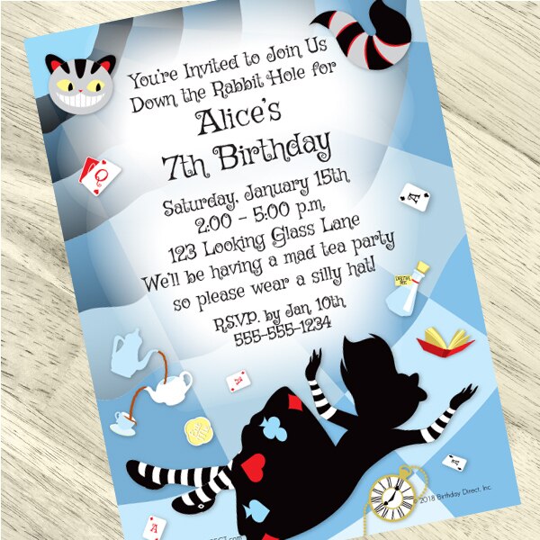 Alice in Wonderland Invitations -  shop