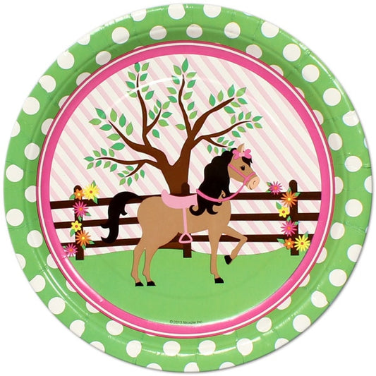 Playful Pony Lunch Plates,  9 inch,  8 count