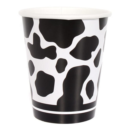 Cow Print Cups,  9 ounce,  8 count