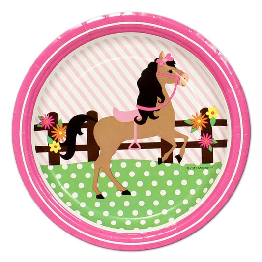 Playful Pony Dessert Plates,  7 inch,  8 count