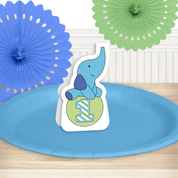 Elephant 1st Birthday Party Decorations | Blue One