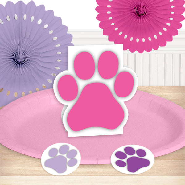Pawty Girl | Party Decorations | Cat and Dog Paw Prints