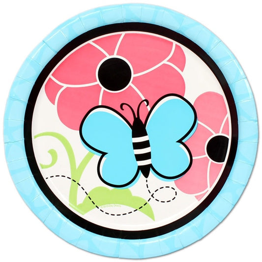 Butterfly Lunch Plates,  9 inch,  8 count
