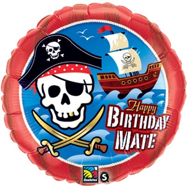 Pirate Birthday Mate Foil Balloon,  18 inch,  each