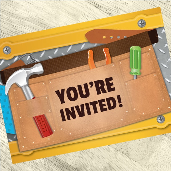 Tool Invitations Fill-in with Envelopes,  4 x 6 inch,  set of 16