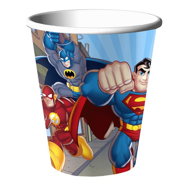 DC Super Friends Cups,  9 ounce,  8 count