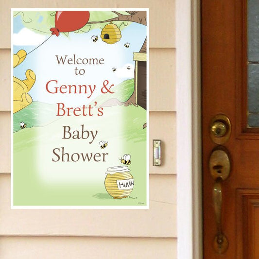 Little Honey Baby Shower Door Greeter Personalized,  12.5 x 18.5 inch,  set of 3