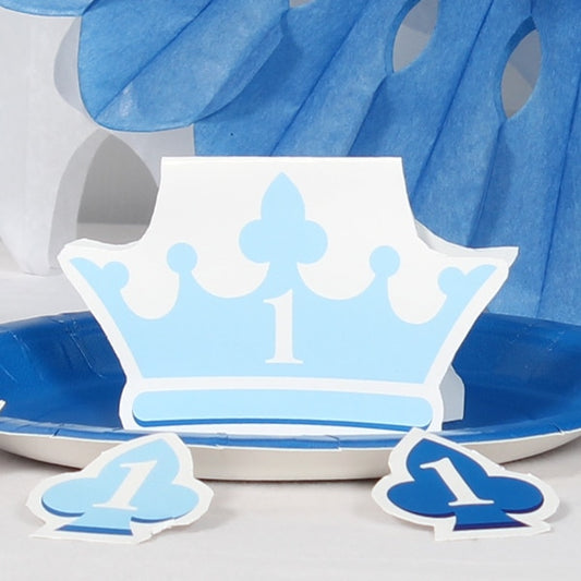 Little Prince 1st Birthday Table Decorations DIY Cutouts,  12.5 x 18.5 inch,  4 sheets