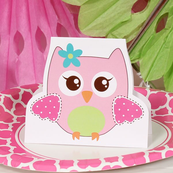 Hippy Owl Table Decorations DIY Cutouts,  12.5 x 18.5 inch,  4 sheets