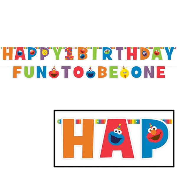 Sesame Street Elmo's 1st Birthday Jumbo Letter Banner Kit