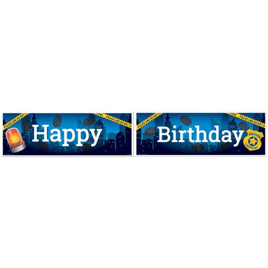 Police 2 Piece Banner,  6 x 37 inch,  3 sets of 2