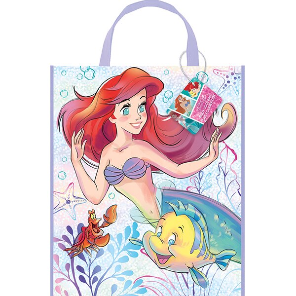 The Little Mermaid Tote Bag, Plastic , 5 Count