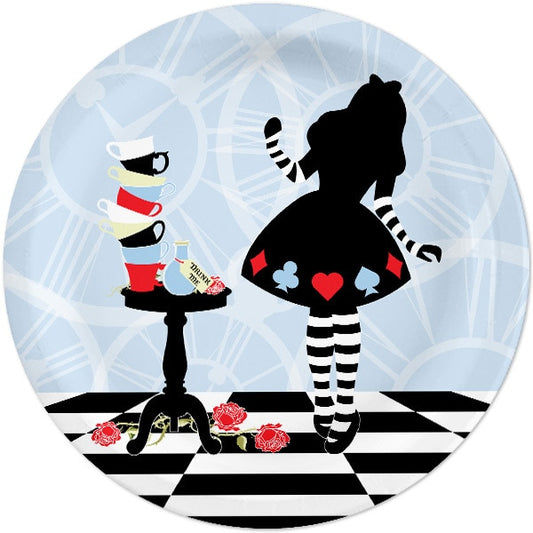Alice In Wonderland Lunch Plates,  9 inch,  8 count