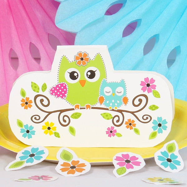 Lil Owl Baby Shower Table Decorations DIY Cutouts,  12.5 x 18.5 inch,  4 sheets