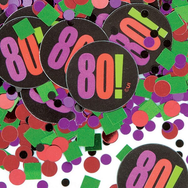 Happy Grumpy Birthday 80th Confetti