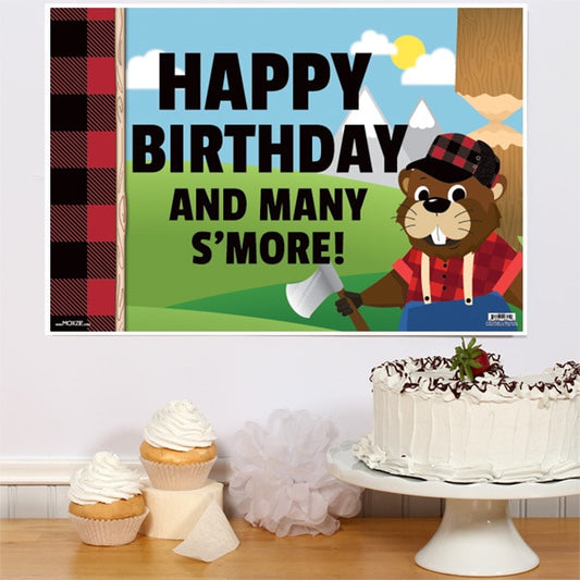 Lil Lumberjack Party Sign,  12.5 x 18.5 inch,  set of 3