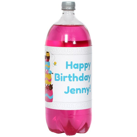 Yummy Bottle Labels Personalized 2-liter Soda,  5 x 15 inch,  set of 8