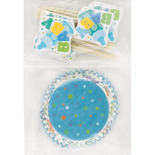 Baby Blue Cupcake Kit 24 count