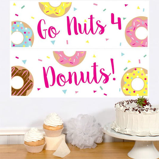 Donut 2 Piece Banner,  6 x 37 inch,  3 sets of 2