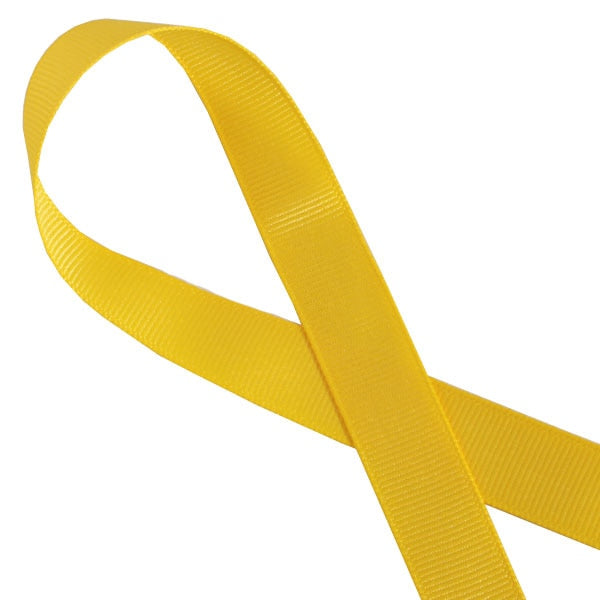 Grosgrain Ribbon Yellow Ribbon Roll,  5/8inch, 5 yards,  1 roll