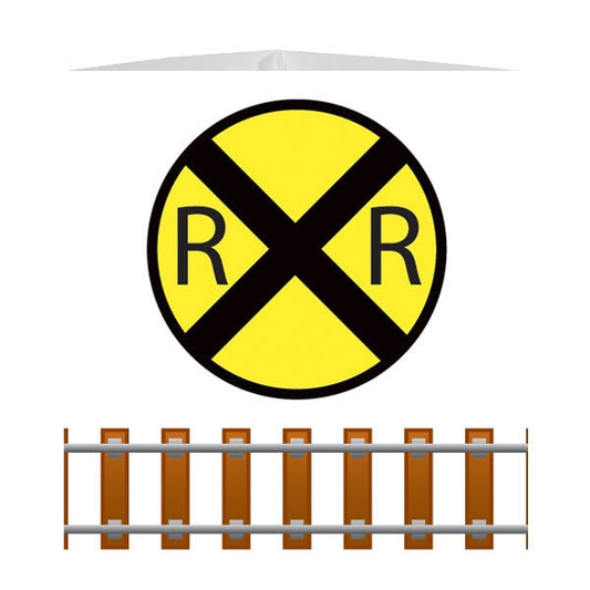 Railroad Crossing Centerpiece,  6 inch,  set of 8