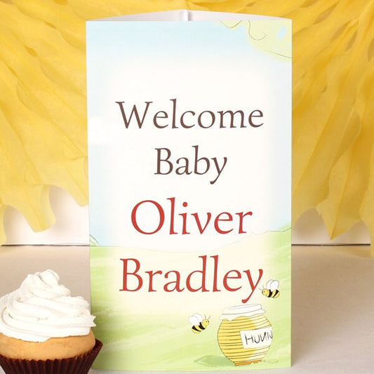 Little Honey Baby Shower Personalized Centerpiece,  10 inch,  set of 4