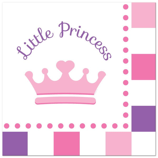 Lil Princess Lunch Napkins,  7 inch,  16 count