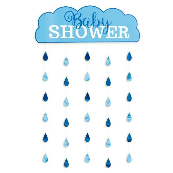 Rain Cloud Baby Shower Door Curtain