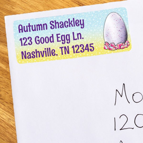 Hatching Eggs Address Labels Return,  1 x 2.6 inch,  set of 60