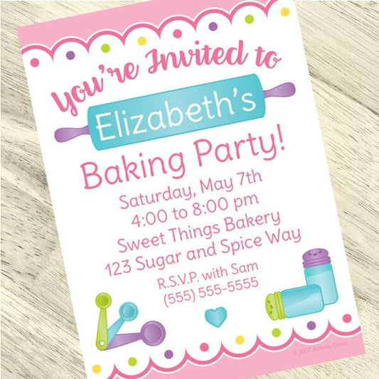 Lil Chef Invitations Personalized with Envelopes,  5 x 7 inch,  set of 12