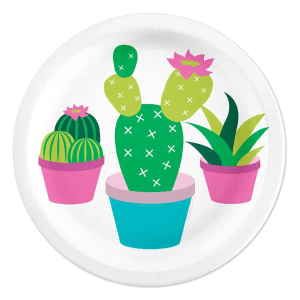 Cactus Dessert Plates,  7 inch,  8 count