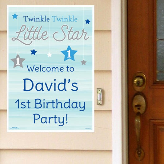 Twinkle Little Star 1st Birthday Door Greeter Personalized,  12.5 x 18.5 inch,  set of 3