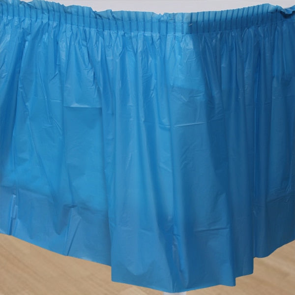 Blue Table Skirt, Plastic
