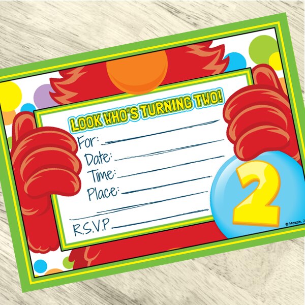 Lil Monster Street Invitations Fill-in with Envelopes,  4 x 6 inch,  set of 16