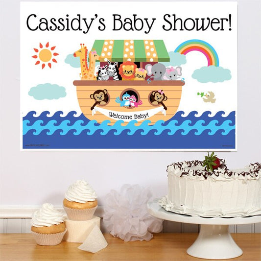 Noah's Ark Baby Shower Poster Personalized,  12.5 x 18.5 inch,  set of 3