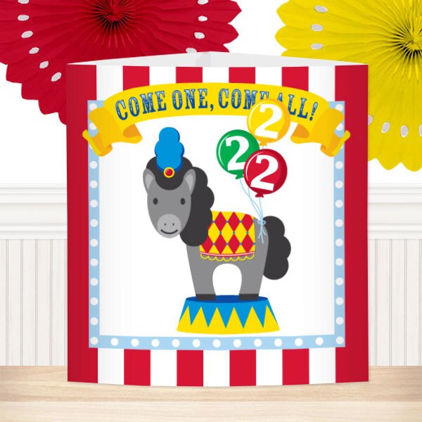 Lil Circus 2nd Birthday Centerpiece,  6 inch,  set of 8