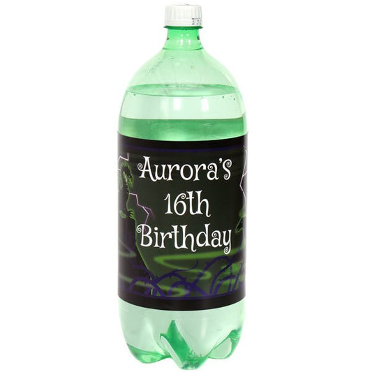 Dark Fairy Tale Villains Bottle Labels Personalized 2-liter Soda,  5 x 15 inch,  set of 8