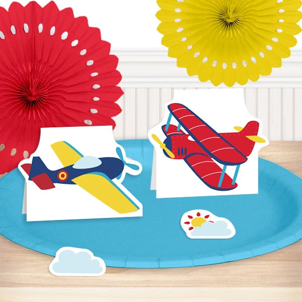 Vintage Airplane Table Decorations DIY Cutouts,  12.5 x 18.5 inch,  4 sheets