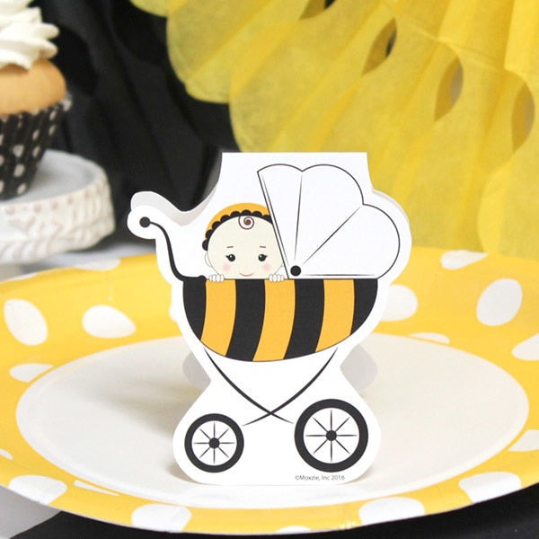 Bumble Bee Baby Shower Table Decorations DIY Cutouts,  12.5 x 18.5 inch,  4 sheets