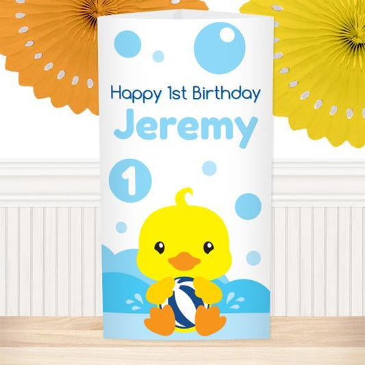 Lil Ducky 1st Birthday Personalized Centerpiece,  10 inch,  set of 4