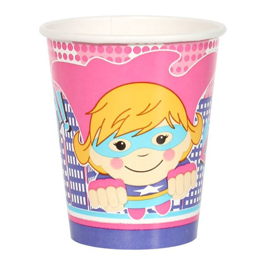 Super Girl Power Cups,  9 ounce,  8 count