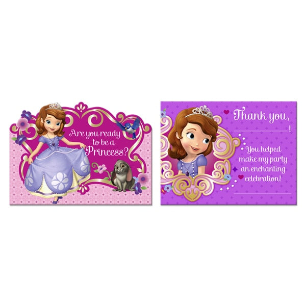 Sofia The First Fill In Invitation and Thank You Set,  4 x 5 inch,  8 count