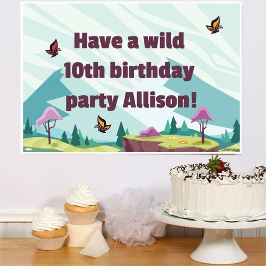Wild Adventure Party Poster Personalized,  12.5 x 18.5 inch,  set of 3