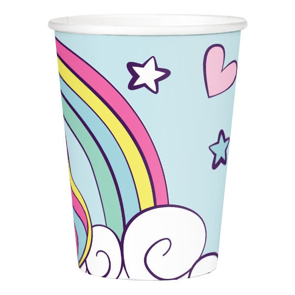 Unicorn Rainbow Cups,  9 ounce,  8 count