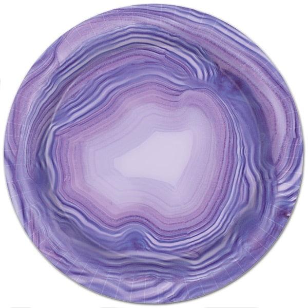 Purple Geode Dinner Plates,  9 inch,  8 count