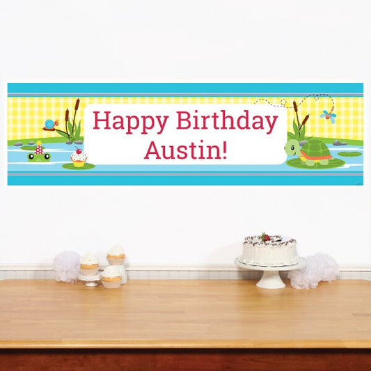 Frog Banners Personalized,  12 x 40 inch,  set of 2