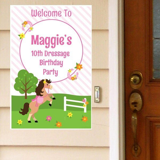 Playful Pony Door Greeter Personalized,  12.5 x 18.5 inch,  set of 3