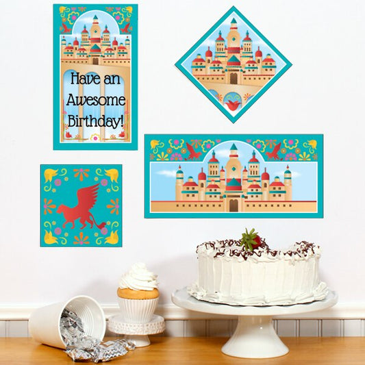 Boho Castle Sign Cutouts,  6, 8, 10, and 12 inch,  set of 16
