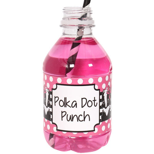 Lil Stinker Skunk Pink Bottle Labels Fits Water or Beverage,  2 x 9 inch,  set of 32