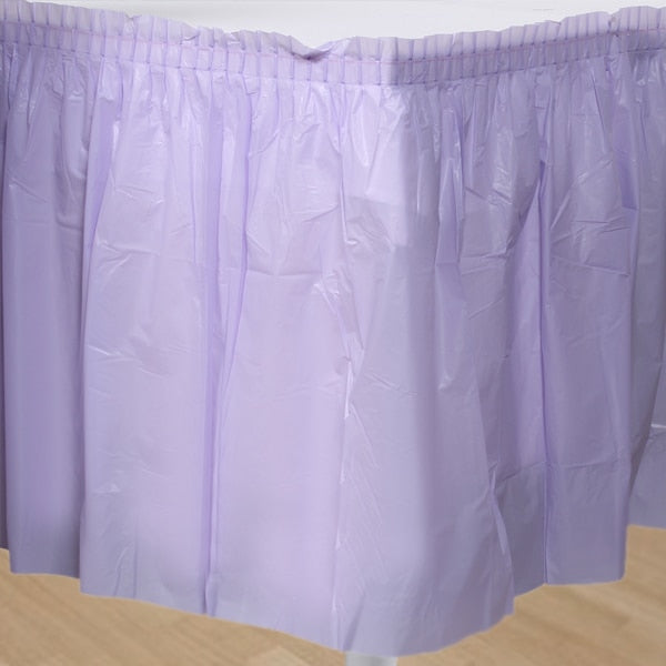 Lavender Table Skirt, Plastic